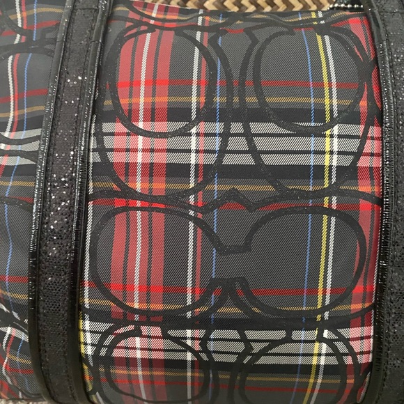 Coach Poppy Tartan Plaid Tote - Picture 5 of 10